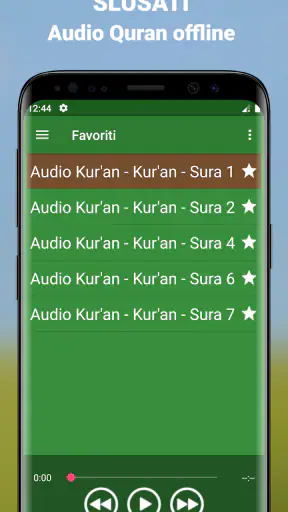 Quran Bosanski Audio mp3 app screenshot