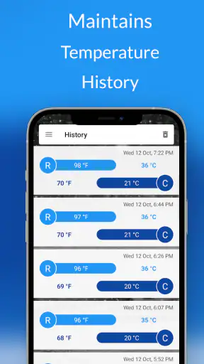Raumtemperatur Thermometer App screenshot