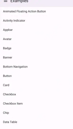 React Native Paper Example screenshot