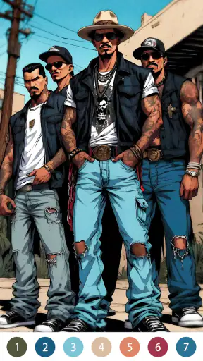 Rebel Gangster Coloring Pages screenshot