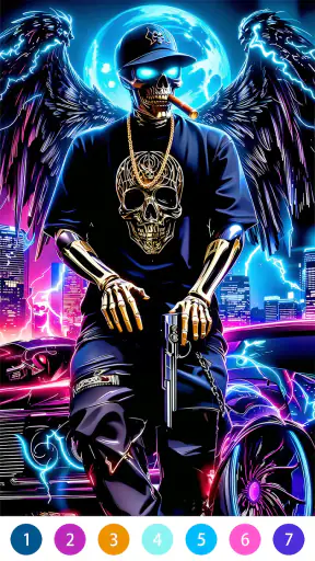 Rebel Gangster Coloring Pages screenshot