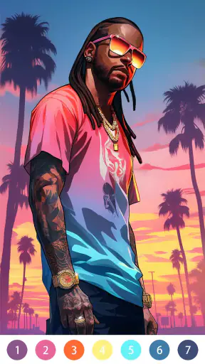Rebel Gangster Coloring Pages screenshot