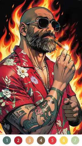 Rebel Gangster Coloring Pages screenshot
