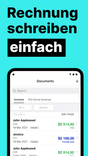 Rechnung schreiben einfach screenshot