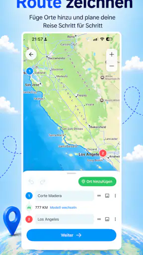 Reisekarten-App - MapAnim screenshot