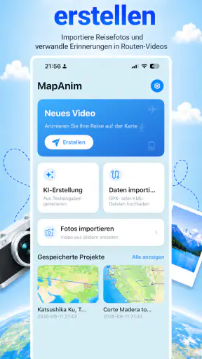 Reisekarten-App - MapAnim screenshot
