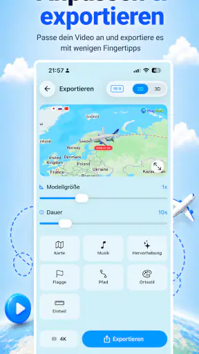 Reisekarten-App - MapAnim screenshot