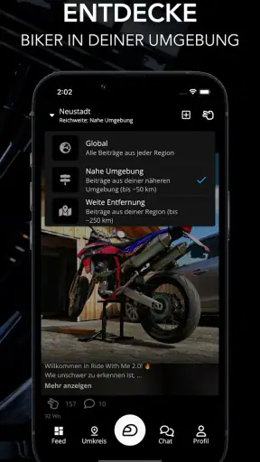 Ride With Me - Motorrad-App screenshot