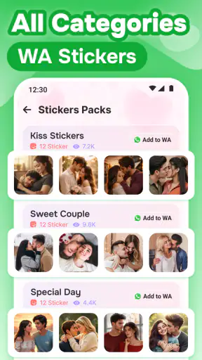 Romantic Love Stickers for WA screenshot