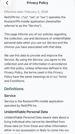 RostamVPN: فیلترشکن سریع وامن screenshot