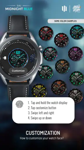S4U Midnight Blue - watch face screenshot