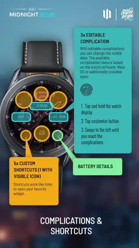 S4U Midnight Blue - watch face screenshot