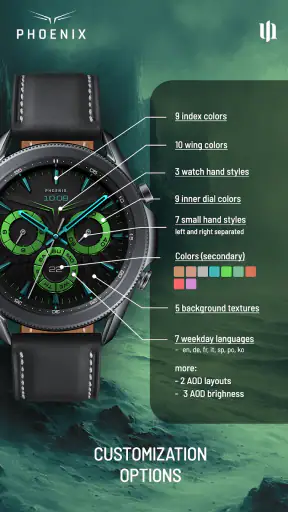 S4U Phoenix Luxury Watch Face screenshot