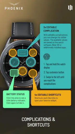 S4U Phoenix Luxury Watch Face screenshot