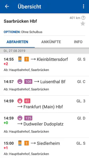 Saarfahrplan screenshot