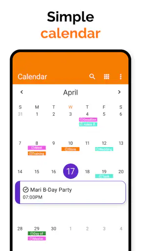 Schlichter Kalender screenshot