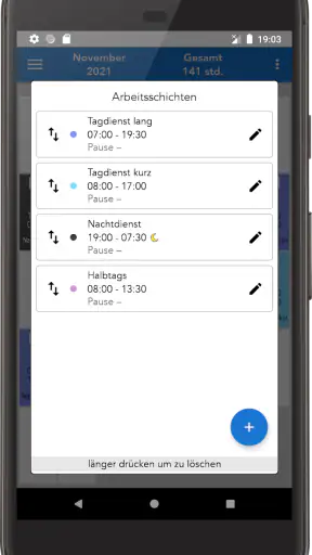 ShiftCal+ Dienstplan Kalender screenshot