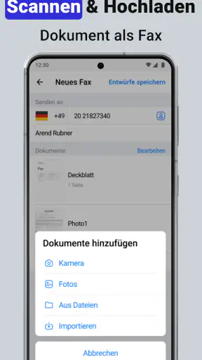 Smart Fax: Onbeperkt faxen app screenshot