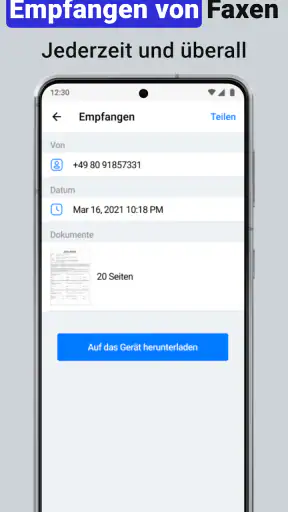 Smart Fax: Onbeperkt faxen app screenshot