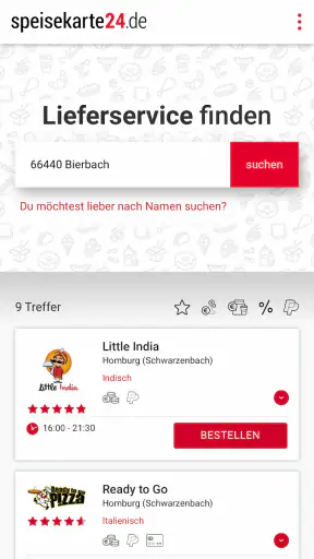 speisekarte24.de screenshot