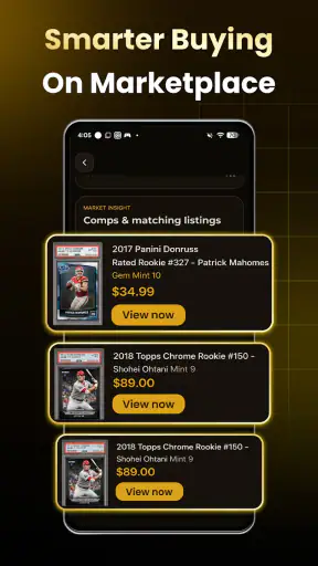 Sports Card Value Scanner screenshot