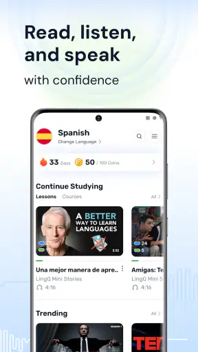Sprachen lernen | LingQ screenshot