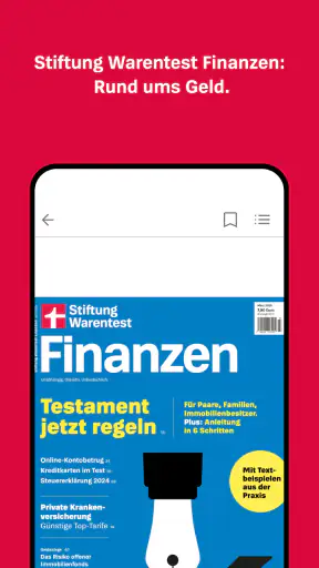 Stiftung Warentest screenshot