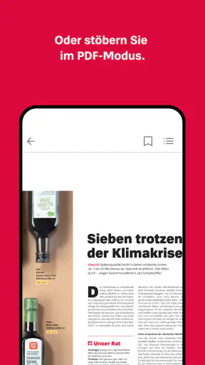 Stiftung Warentest screenshot