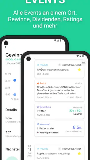 Stock Events Portfolio Tracker screenshot