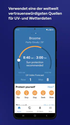 SunSmart Global UV-App screenshot