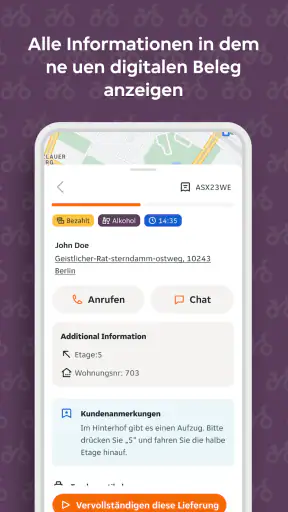 Takeaway.com Courier screenshot