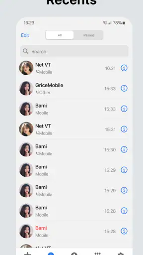 Telefon screenshot