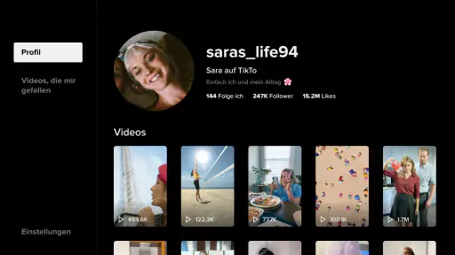 TikTok for Android TV screenshot