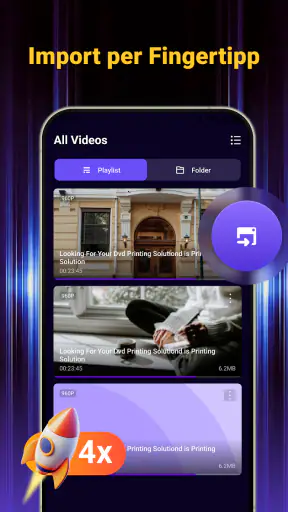 Videoplayer: HD-Wiedergabe screenshot