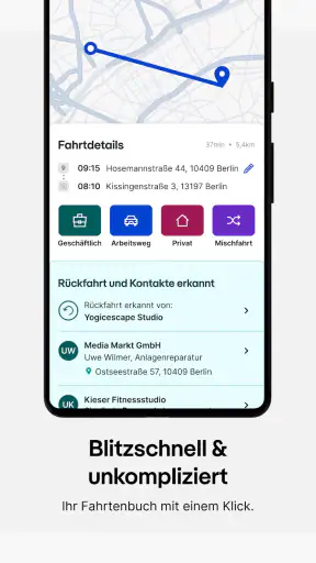 Vimcar Fahrtenbuch screenshot