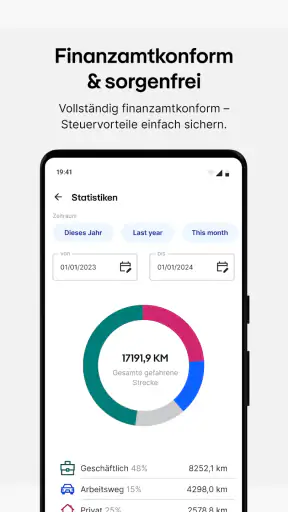 Vimcar Fahrtenbuch screenshot