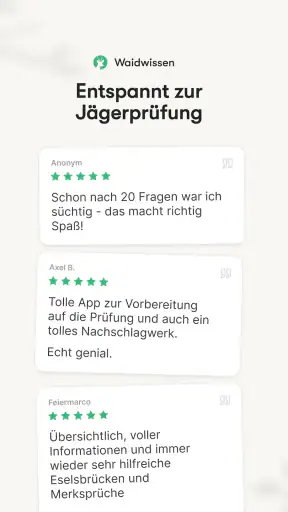 Waidwissen - Jagdschein App screenshot