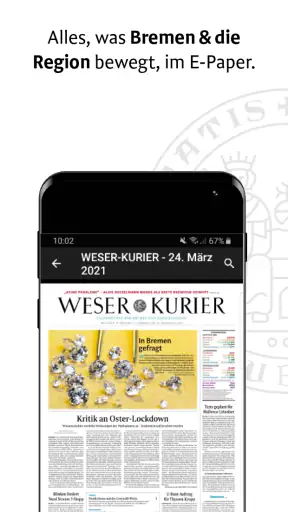 WESER-KURIER E-Paper screenshot