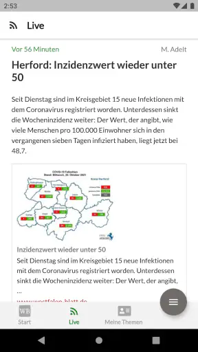 Westfalen-Blatt News screenshot
