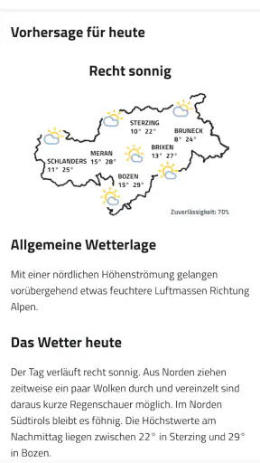 Wetter Südtirol screenshot