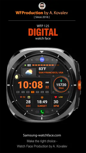 WFP 125 Digital watch face screenshot