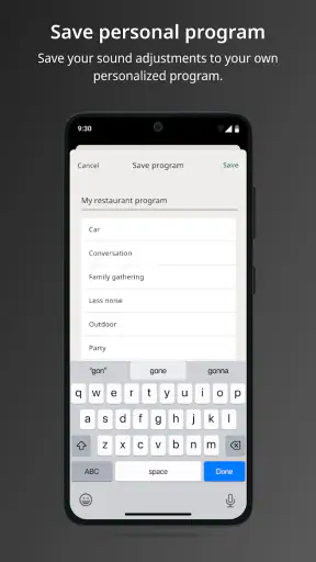 WIDEX ALLURE screenshot