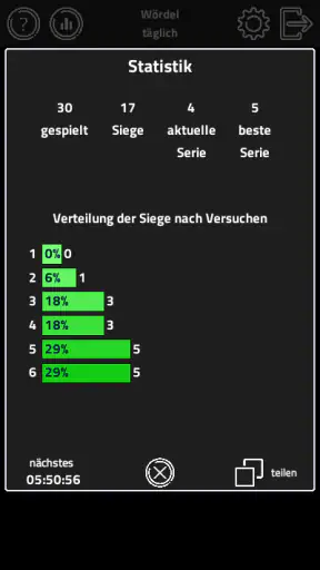 Wördel - tägliches Wortspiel screenshot