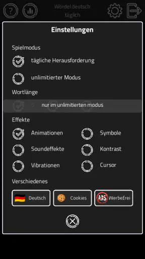 Wördel - tägliches Wortspiel screenshot
