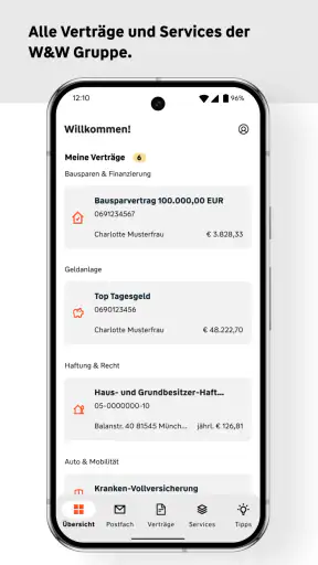 W&W Kundenportal screenshot