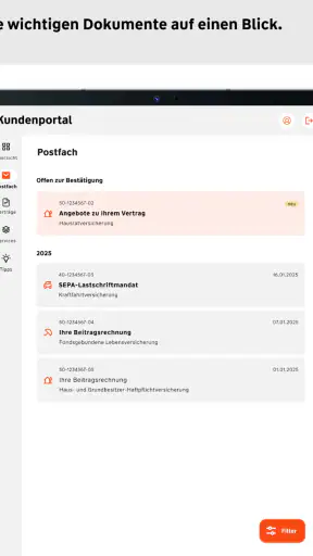 W&W Kundenportal screenshot