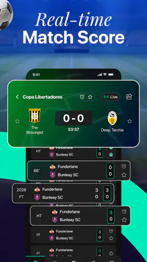 Fußball Live-Ergebnisse App screenshot
