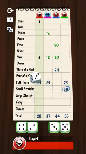 Yatzy mit Online Multiplayer screenshot