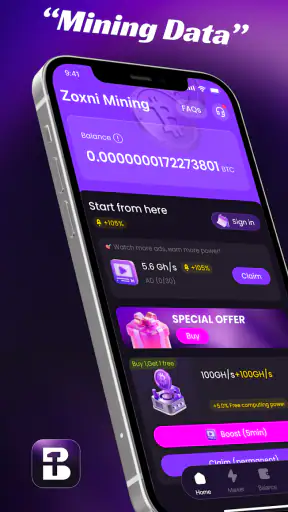 Zoxni Mining: Cloud Miner screenshot
