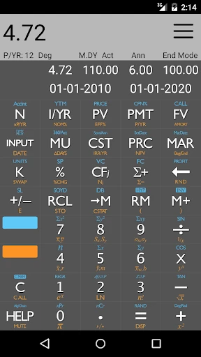 10bii Financial Calculator screenshot